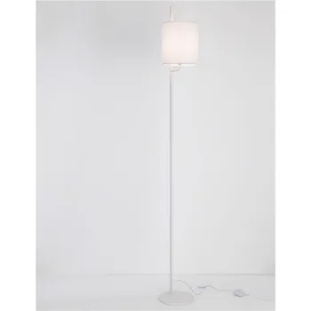 Stojací lampa NOVALUCE Stojací lampa YAMA bílé stínidlo a bílý hliník vypínač na těle E27 1x12W 230V IP20 bez žárovky - NOVA LUCE