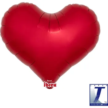 Party dekorace Balónek srdce červené metalické 45 cm t221501