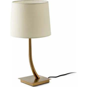 Stojací lampa FARO BARCELONA REM, STOLNÍ LAMPA, BRONZ/BÉŽOVÁ 1xE27