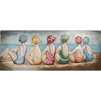 Clayre & Eef - Kovový 3D obraz BEACH 5WA0203