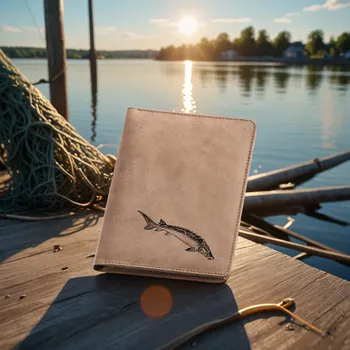 Obal na doklad Pouzdro Na Rybářské Doklady "Jeseter" - Dárek pro rybáře