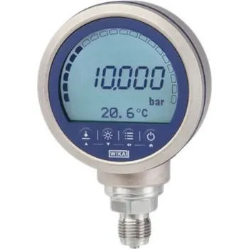 Měřič tělesných funkcí Digitální tlakoměr 46885349, přesnost: ±0.05procent Spodní vstup 100mm 1/2" litý hliník WIKA