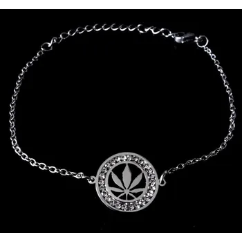 Náramek Woodrow Náramek Weed z nerez oceli 2674 Marihuana