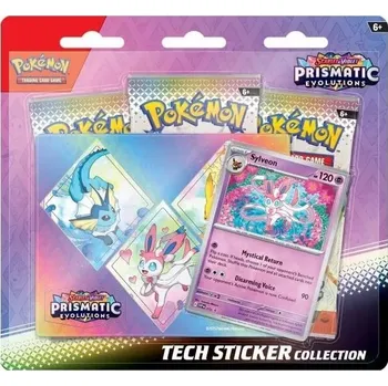 Pánská móda Pokémon TCG Prismatic Evolutions Tech Sticker Collection EU: ONE-SIZE