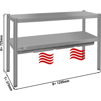 Vinotéka G.Gastro Tepelný most ECO - 1,2 m - se 2 policemi - výška 0,7 m