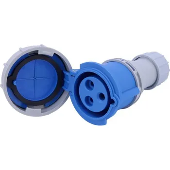 Elektrická zásuvka Tracon TICS-2232H Průmyslová zásuvka, se zvýšeným krytím 32A, 230V, 2P+E, 6h, IP67 (Tracon TICS-2232H)