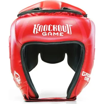 Chránič hlavy na box a bojový sport PŘILBA GROUND GAME KICK BOX CYBORG RED Barva: Červená, Velikost: L