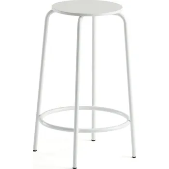 Barová židle Barová židle TIMMY, výška 630 mm, bílé nohy, bílý sedák