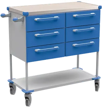 ASSIST 405 vozík zdravotnický, plast ABS, modrá