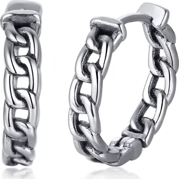 Náušnice B-TOP Náušnice kroužky z nerezové oceli Chain