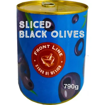 Zelenina FRONT LINE Černé olivy krájené 790g