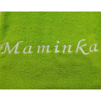 Ručník s výšivkou Maminka 50x100 (17-žlutozelená)