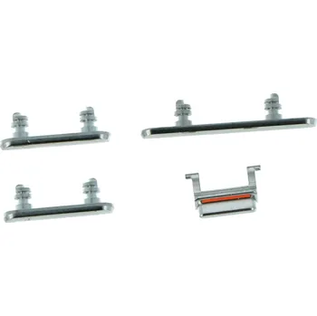 Náhradní díl pro mobilní telefon Tlačítka pro vypnutí hlasitosti a ztlumení zvuku boční tlačítka pro iPhone X White Ori 4ks v jedné sadě