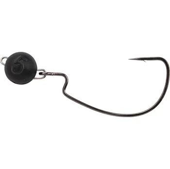 Rybářský háček GAMAKATSU - Offset háček s čeburaškou FreeStyle Rigged Bottom Jigs Black 3 g vel. 1/0 2 ks