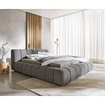 DELIFE Čalouněná postel Cutio 140x200 cm bouclé stříbrně šedá