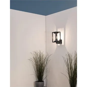 Nástěnné svítidlo NOVALUCE Venkovní nástěnné svítidlo LOEVE antracitový hliník a čirý akryl E27 1x12W 220-240V IP65 bez žárovky - NOVA LUCE