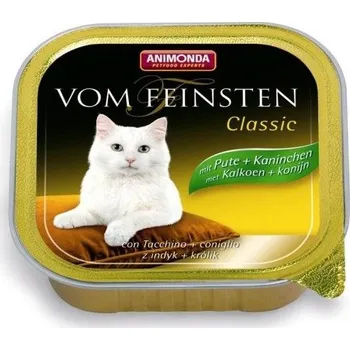 Volný čas Animonda Vom Feinsten Classic paštika pro kočky krůta+králík 100g