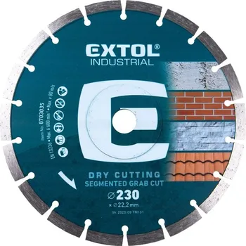 Řezný kotouč Kotouč diamantový řezný segmentový Grab Cut, 230x22,2mm, suché řezání, EXTOL INDUSTRIAL
