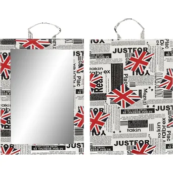 Zrcadlo Zrcadlo Q-32-SILVER velké kadeřnické zrcadlo s rukojetí Q-32-SILVER