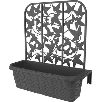 Truhlík BAMA Závěsný truhlík RONDINE PRIVACY, 50cm, set 2ks, antracit