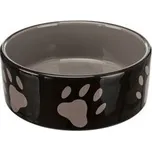 Miska keramická pes Hnědá/tm.šedá s tlapka 0,3l 12cm