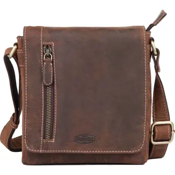Pánská aktovka Pánská kožená taška přes rameno Sparwell Vernon - hnědá