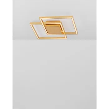 NOVALUCE Stropní svítidlo BILBAO plátkovaný zlatý hliník a akryl LED 25W 230V 3000K IP20 - NOVA LUCE