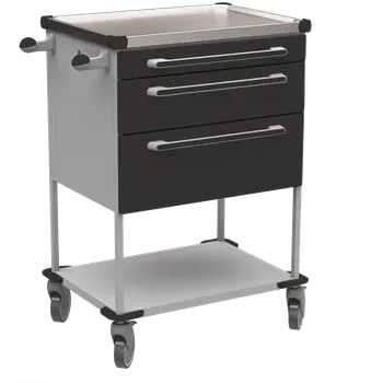 ASSIST 195 vozík zdravotnický, plast ABS, černá