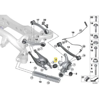 Nosič kol IRP zadní nosič kol - pouzdra spodních řídicích ramen (hliníkové pouzdro s ložiskem) BMW E8x, E9x