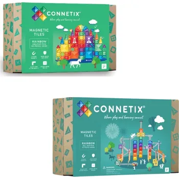 ostatní stavebnice Connetix Tiles Magnetická stavebnice (102 ks) + Kuličkodráha (92 ks)