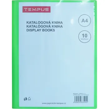 Katalogová kniha A4 - Tempus zelená - 10 listů