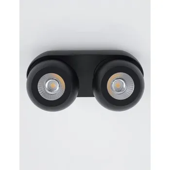 Nástěnné svítidlo NOVALUCE Bodové svítidlo GON černý hliník LED 2x5W 230V 3000K IP20 - NOVA LUCE