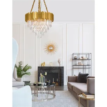 NOVALUCE Závěsné svítidlo GRANE zlatý kov a křišťál E14 12x5W 230V IP20 bez žárovky - NOVA LUCE