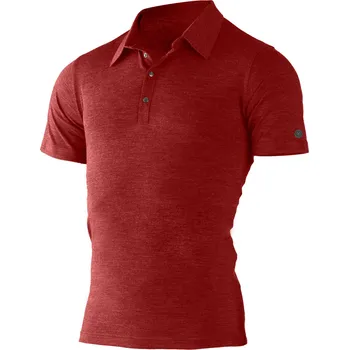 Pánské tričko ELIOT pánská merino polo triko - Červená 3160 / XL / Červená