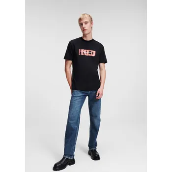 Pánské džíny DŽÍNY KARL LAGERFELD JEANS KLJ STRAIGHT DENIM WASHED MID BLUE STONE