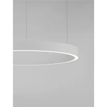 NOVALUCE Závěsné svítidlo STING LED hliník a akryl bílá Epistar SMD2835 50W 3000K Eaglerise TRIAC driver D80 H200 120st. IP20 stmívatelné - NOVA LUCE