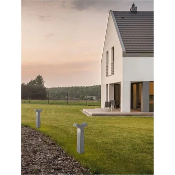 Nástěnné svítidlo NOVALUCE Venkovní sloupkové svítidlo ARAN šedý beton skleněný difuzor LED 2x5W 3000K 120-230V IP65 - NOVA LUCE
