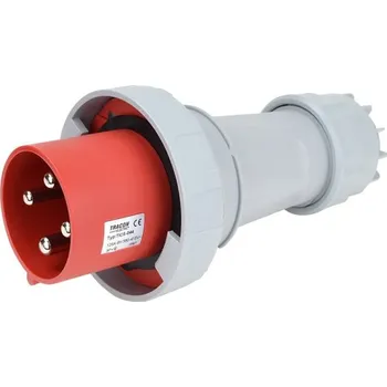 Elektrická zásuvka Tracon TICS-044 Spojovací průmyslová vidlice, s přech.se zvýšeným krytím 125A, 400V, 3P+E, 6h, IP67 (Tracon TICS-044)