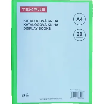 Katalogová kniha A4 - Tempus zelená - 20 listů