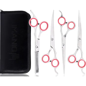 Kadeřnické nůžky Sada kadeřnických střihacích nožů s pouzdrem pro salón nebo kancelář IM-1087