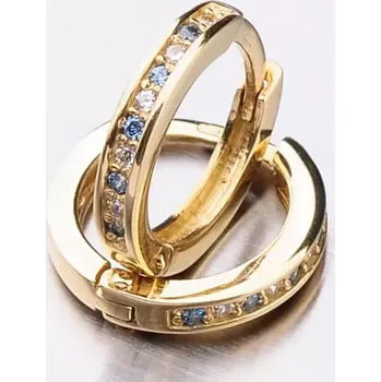 Náušnice Dětské náušničky žluté zlato 585 zirkon kroužky 52GZ-3343ZMB