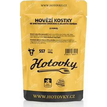 Hotové jídlo Hotovky Hovězí kostky se smetanovou omáčkou a zeleným pepřem (2 porce)