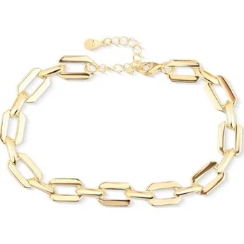 Náramek Moderní zlacený stříbrný náramek 17-20 cm STNA0835F + dárek zdarma