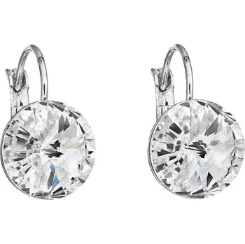 Náušnice Náušnice háček kulaté rivoli 12mm crystal