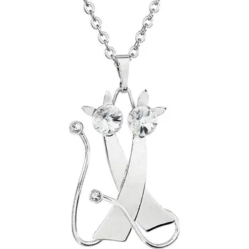 Náhrdelník Náhrdelník Dvě kočky Crystal SWAROVSKI