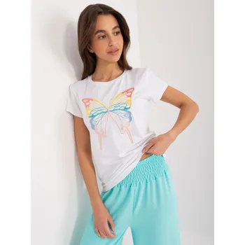 Dámské tričko T-shirt-RV-TS-9637.39-white BASIC Feel Good šedá 3216099