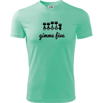 Chlapecké oblečení Gimme five - dej mě pět - pětiválec - Dětské triko sportovní (dresovina) - 146 cm/10 let ( Mátová )