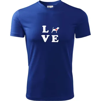 Chlapecké oblečení Bígl love - Dětské triko sportovní (dresovina) - 134 cm/8 let ( Královská modrá )
