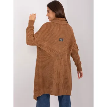 Dámský svetr Cardigan-TW-SW-BI-305.99P-brown Och Bella hnědá 3206960