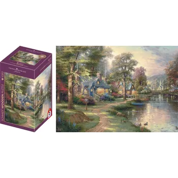 Puzzle Schmidt Thomas Kinkade Jezero rodného města dřevěné 1000 dílků